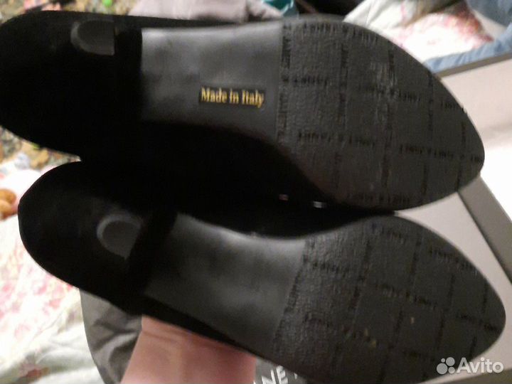 Новые Ботильоны, кожаная замша