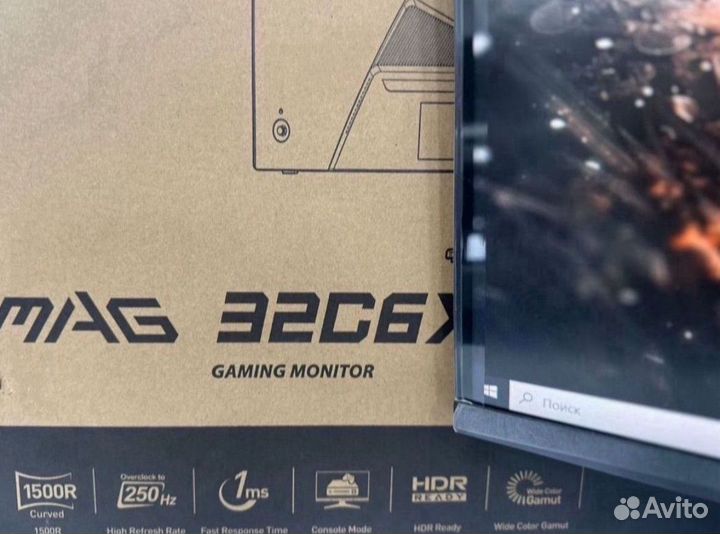 Новый игровой монитор MSI 32c6x 250HZ/VA/Fhd