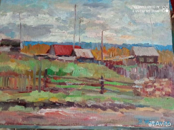 Картина маслом на холсте старинная