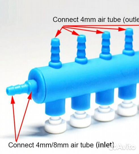 Делители, Тройники, Фильтры 4мм 8мм аквариумные