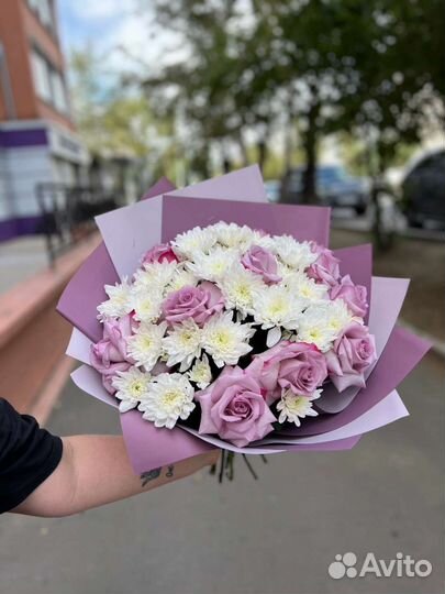 Цветы розы букет