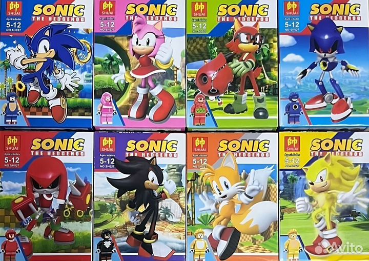 Конструктор соник SH027 персонаж в коробке