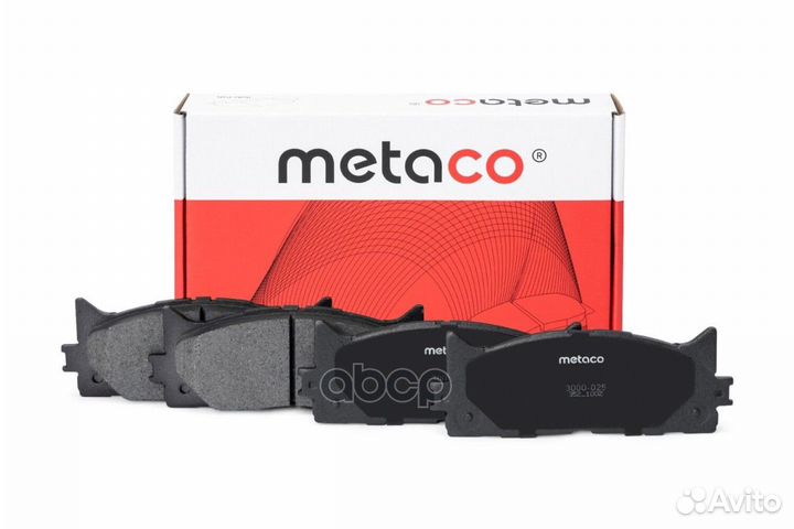 Колодки тормозные передние к-кт '3000-025 metaco