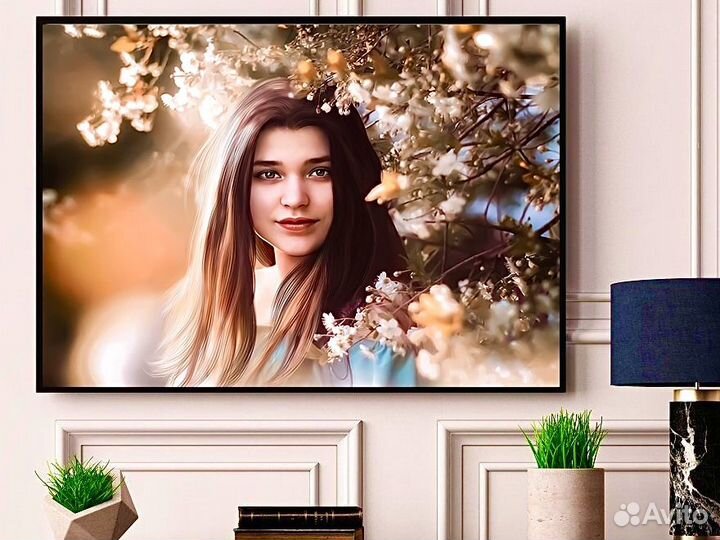 Портреты по фото на холсте в Казани