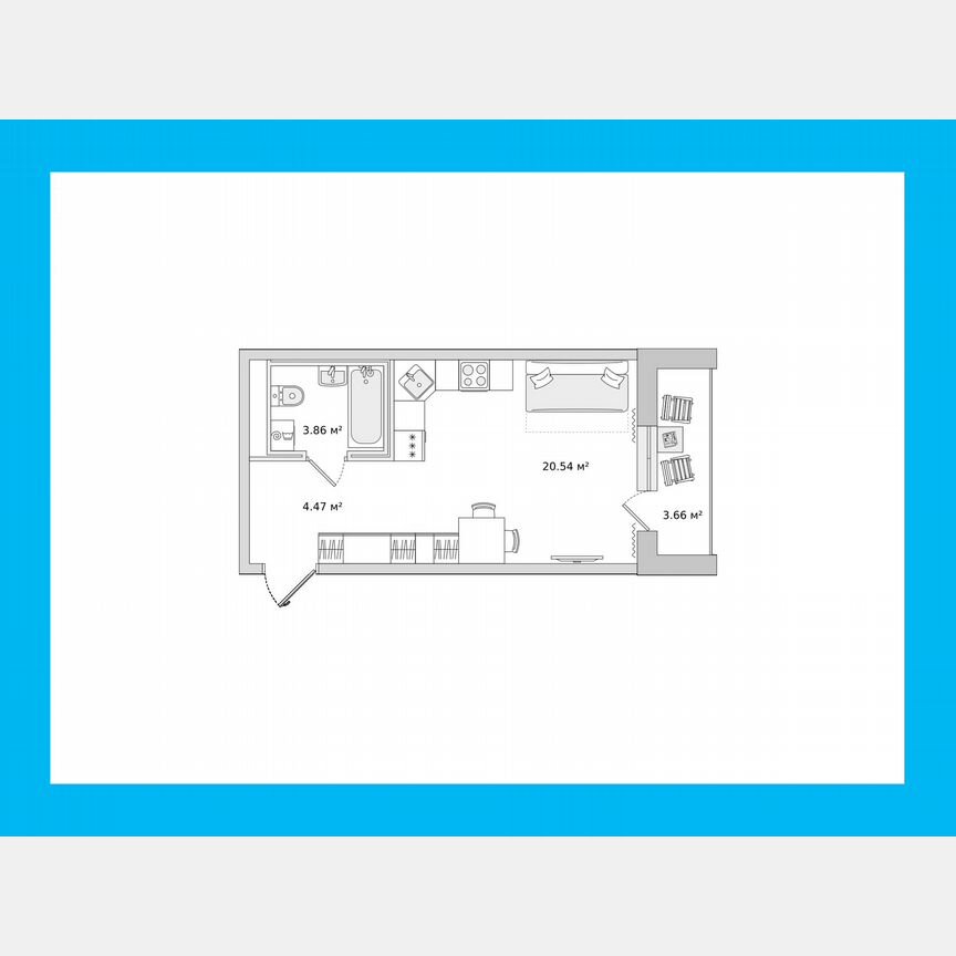 Квартира-студия, 29 м², 18/21 эт.