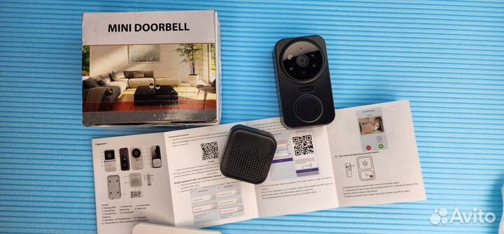 Видео звонок с камерой Wi Fi+микрофон Видеодомофон