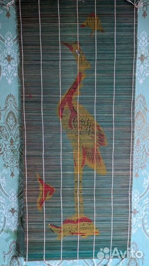 Пано настенное из бамбуковой соломки СССР