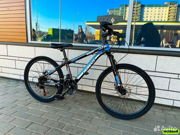 Горный подростковый велосипед Чёрный-синий