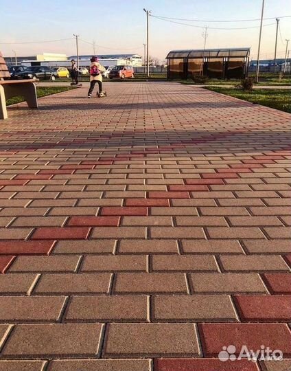 Тротуарная плитка Брусчатка Поребрик