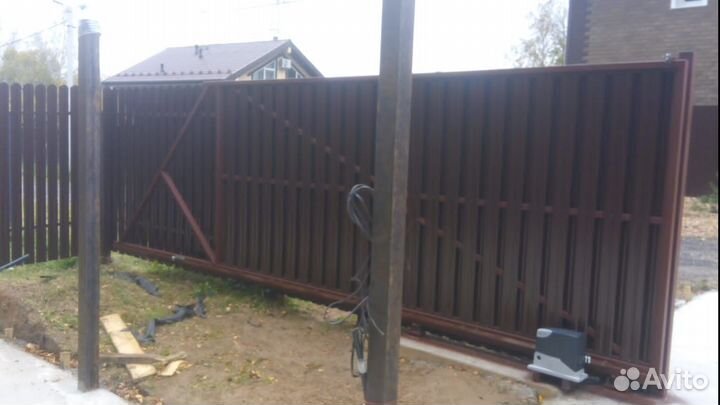 Откатные ворота под ключ с установкой