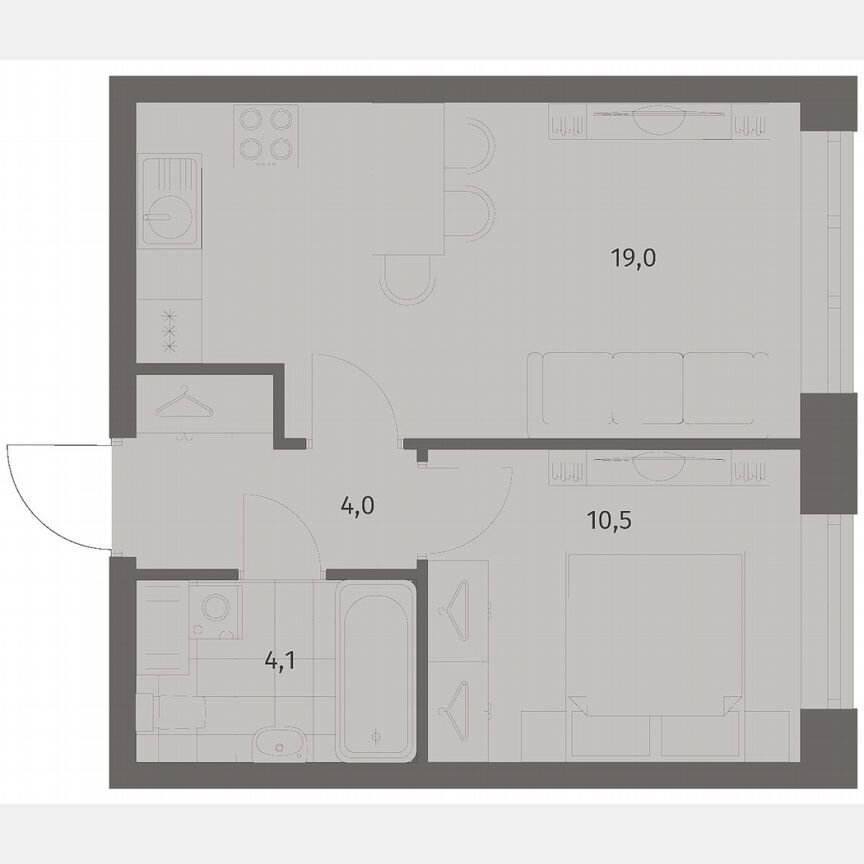 1-к. квартира, 37,7 м², 3/11 эт.
