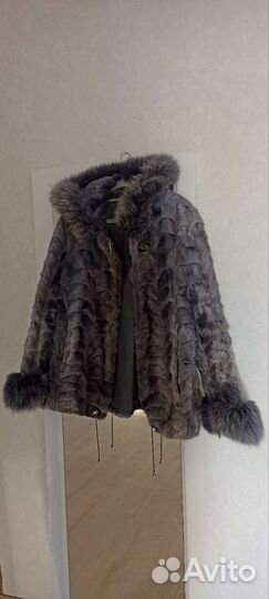 Шубка норка голубая 46,48 размер