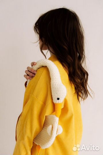 Вязаная сумка «гусь». Ручная работа