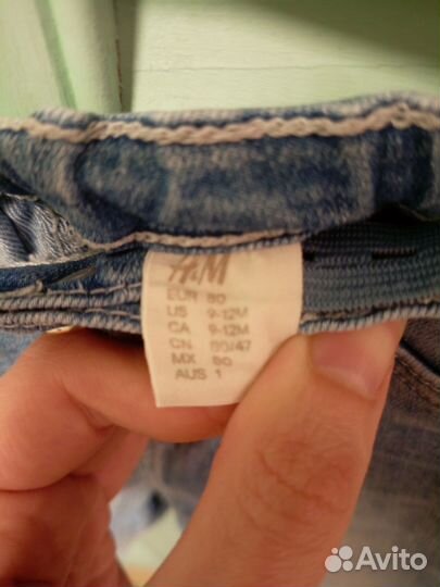 Джинсы для девочки hm 80