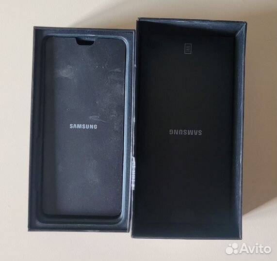 Коробка Samsung S20 голубой