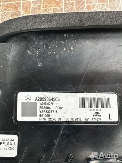 Фонарь задний левый mercedes w205 amg