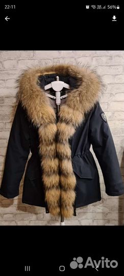 Парка женская с натуральным мехом 42 44