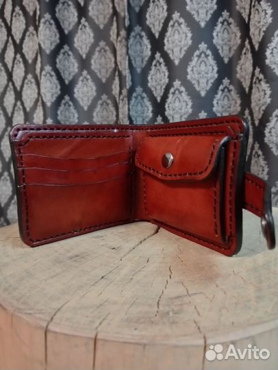 Кошелек мужской кожаный ручной работы