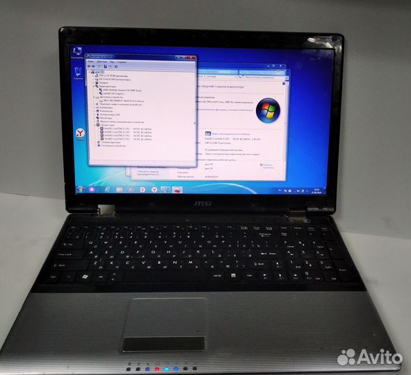 Ноутбук msi i3 и hp2ядра