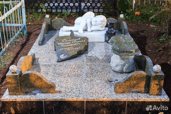 Памятники, ограды, установка