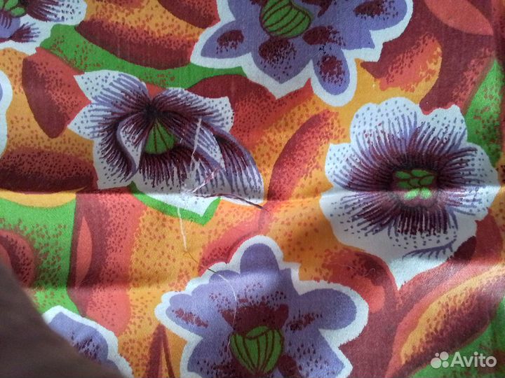 Отрез ткани СССР. Сатин цветной. 3 м