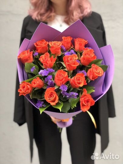 Букет из роз «Лед и пламя»