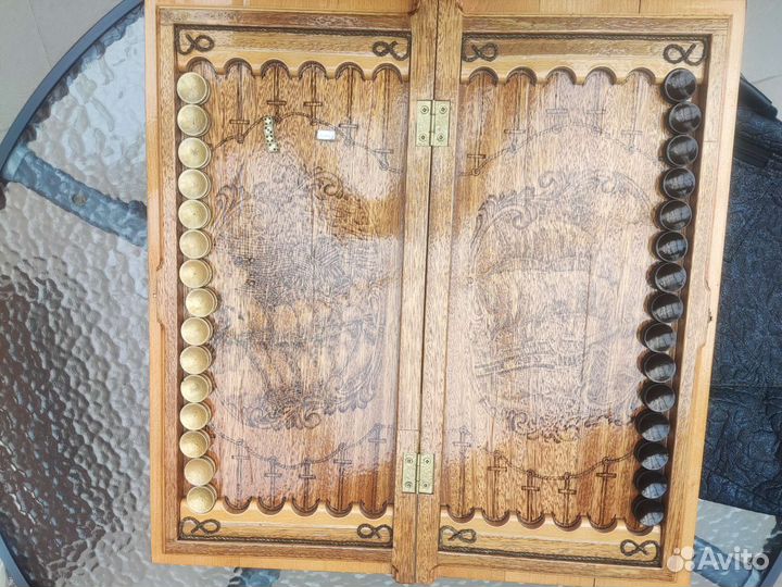 Нарды ручной работы из натурального дерева