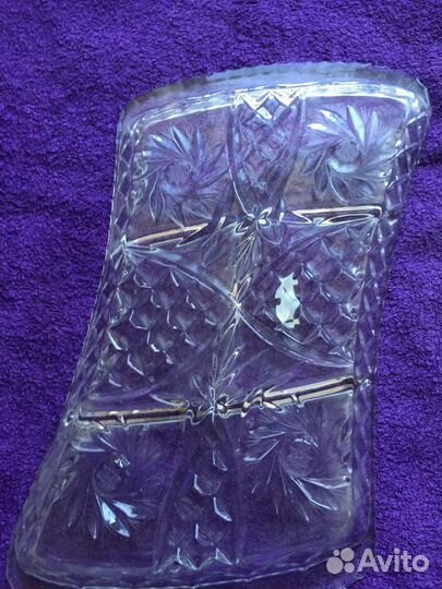 Менажница хрусталь 70 е годы новая