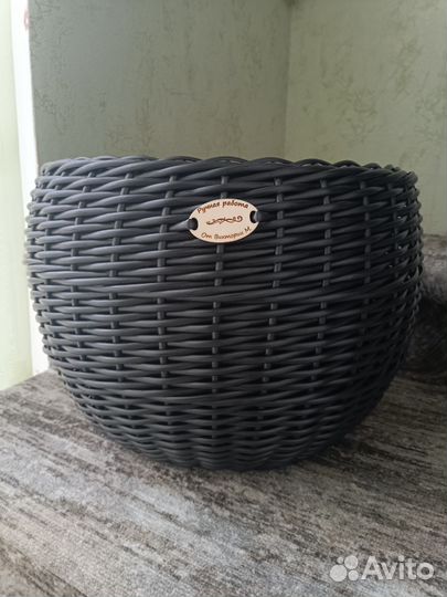 Кашпо из ротанга