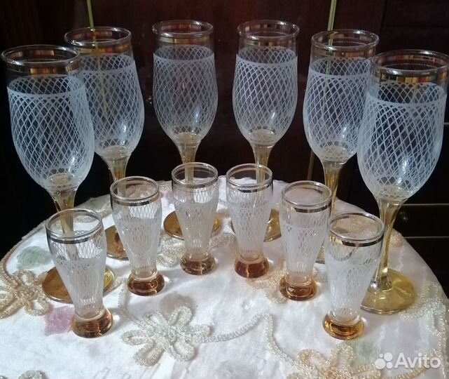 Набор Бокалы и рюмки Богемия