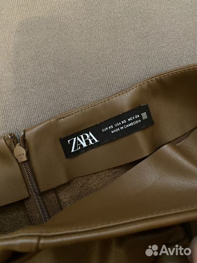 Кожаные шорты zara