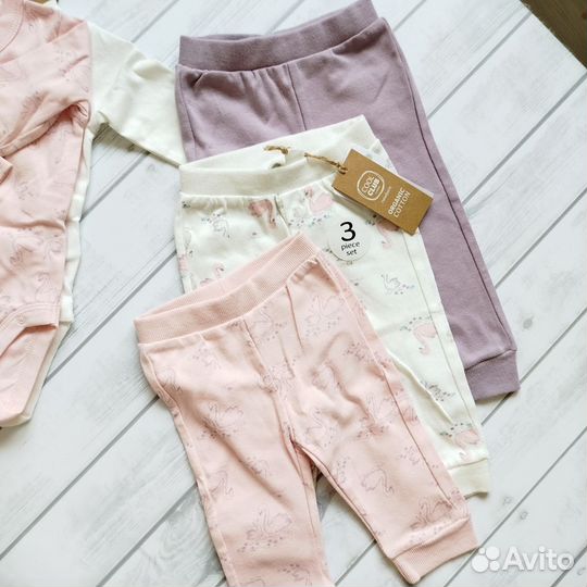 Комплект 5 в 1 боди и штанишки 62-68 см