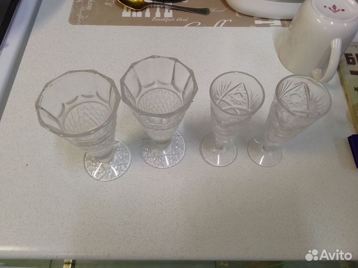 Хрустальные рюмки на ножке СССР