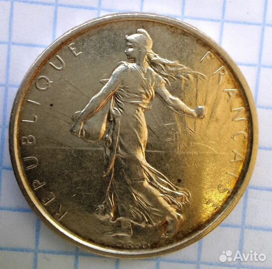 5 франков 1961, серебрр