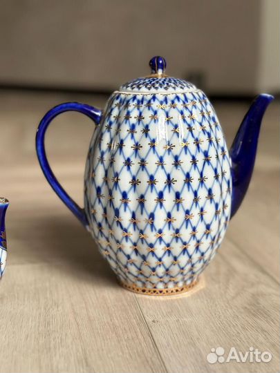 Кофейный набор кобальтовая сетка СССР