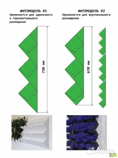 Фитомодуль для вертикального озеленения