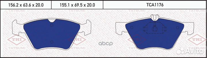 Колодки тормозные MB W210 95- перед. TCA1176 TA