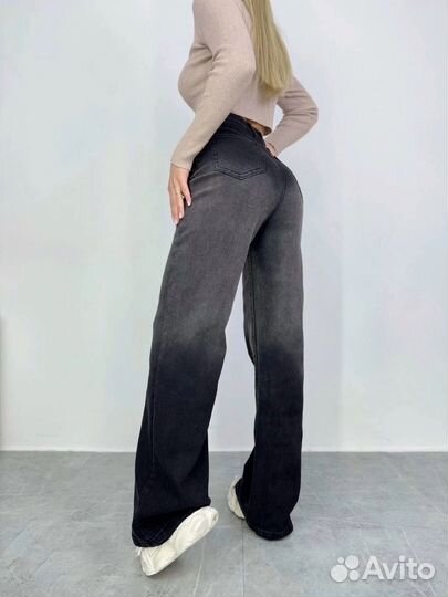 Джинсы zara широкие