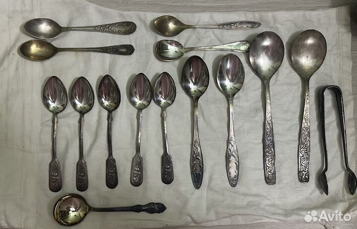 Набор столовых приборов мельхиор СССР