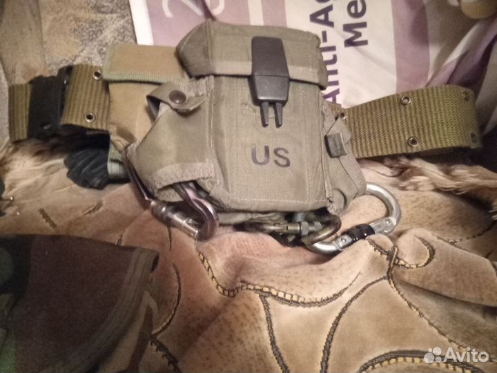 Тактический ремень US army вудланд с навеской