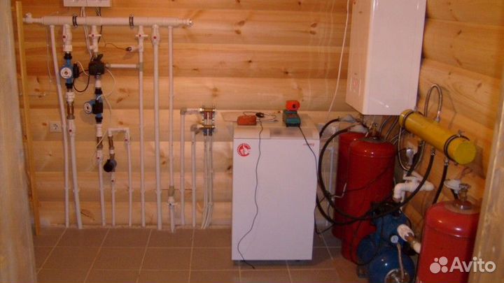 Отопление и водоснабжение в домах из сруба