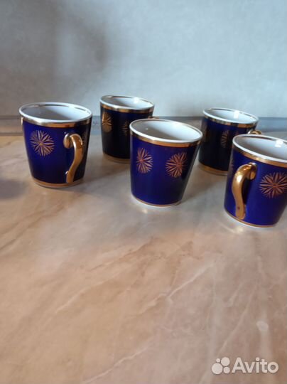 Кружки кобальт з-д Довбыш 5 шт0.2л