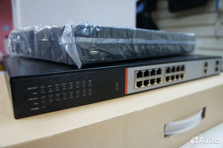 POE коммутатор новый. Aksilium SPG-18/P16-2C