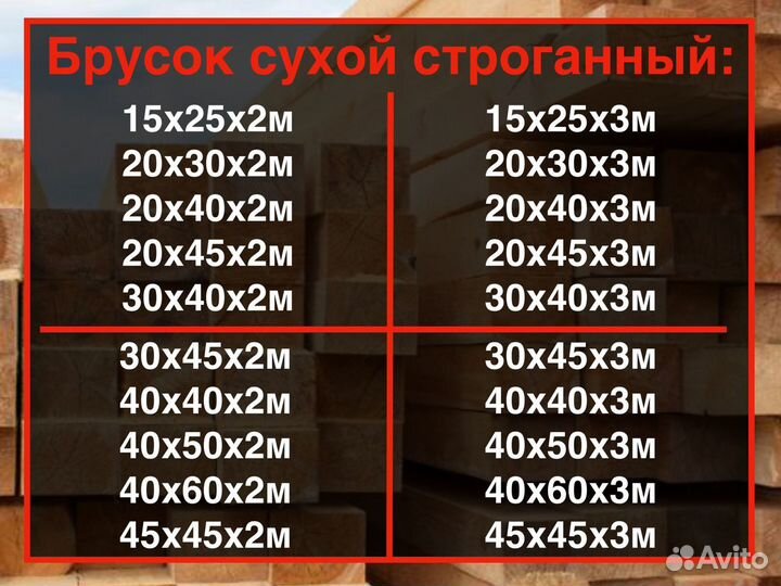 Брусок 20х40х3м, собственное производство