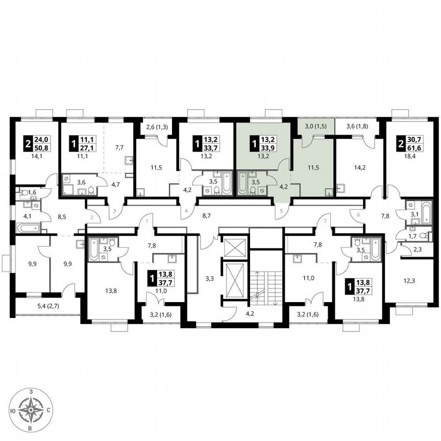 1-к. квартира, 33,9 м², 2/24 эт.