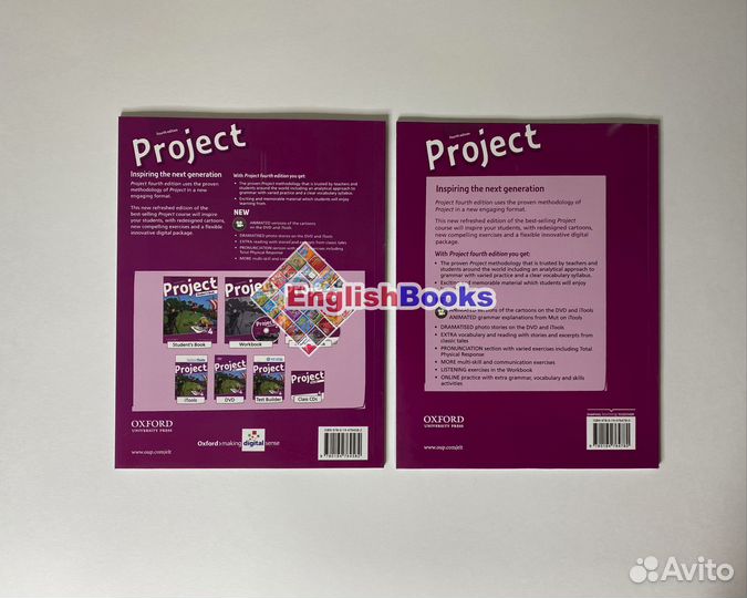 Project 4, 4ed, комплект (SB,WB,CD) новые
