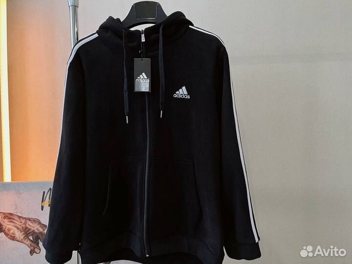 Зип худи adidas флис