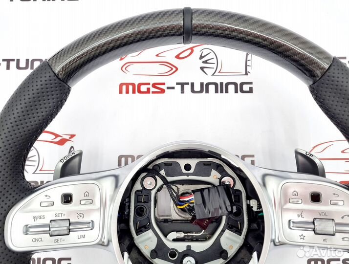 Руль 63 AMG подогрев Mercedes E W213/C238 карбон