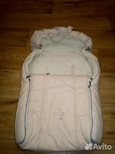 Меховой конверт в коляску