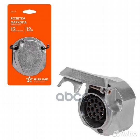 Розетка фаркопа 13 контактов евро металл ATE-0